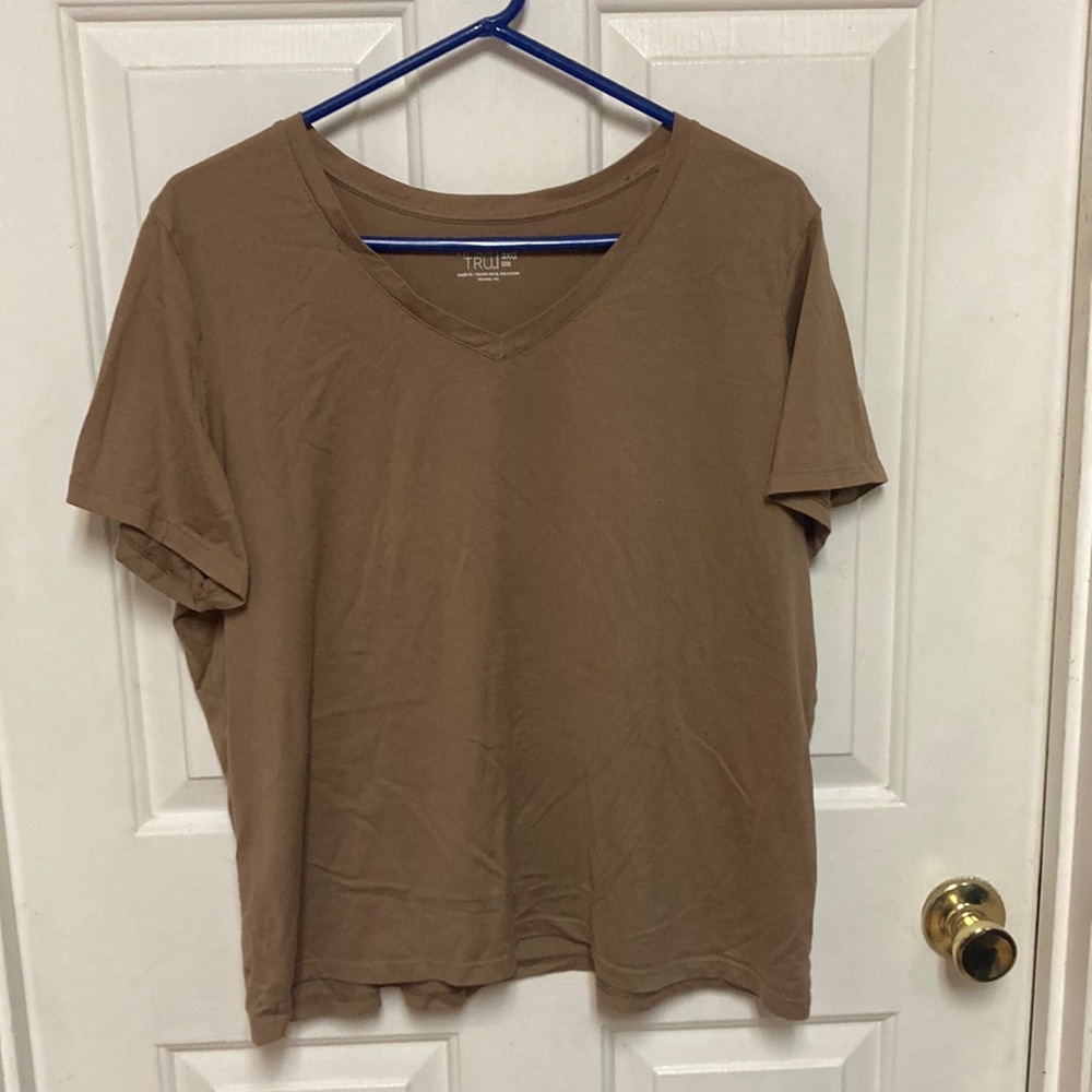 3 for $20.. bundle and save Time and Tru Women's Brown V-Neck Tee